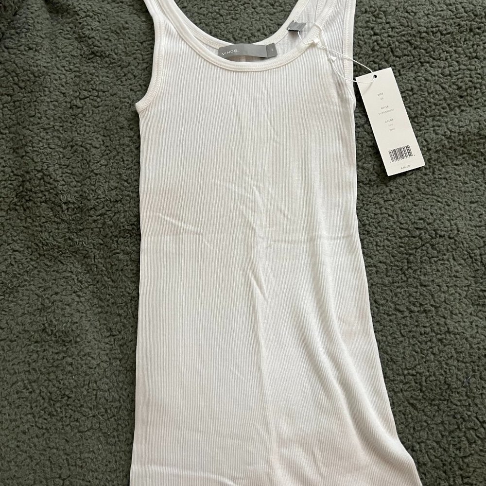 Vince Tank Top, Size XS, White, NWT